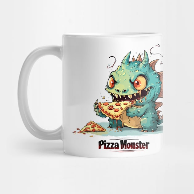 Cute Pizza Eating Monster by Obotan Mmienu